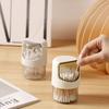Transparent Cotton Swab Storage Box Rotating With Lid Dustproof Desktop Cotton Swab Storage Box Plastic Toothpick Storage Jar