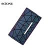 Tri-fold Luminous Rhombus Wallet New Simple Long Wallet Retro Small Fresh Card Bag Women's Clutch