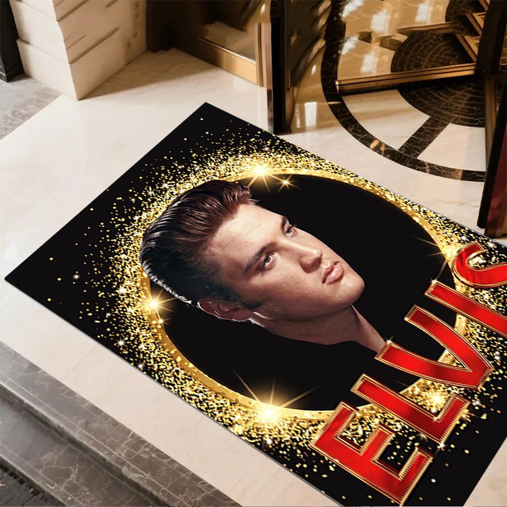 Elvis Presley's Iconic Style Floor Rug Office Rug Design for Foyer Decorate room Living Rooms Hallway Antislip Carpet Decorate Offices
