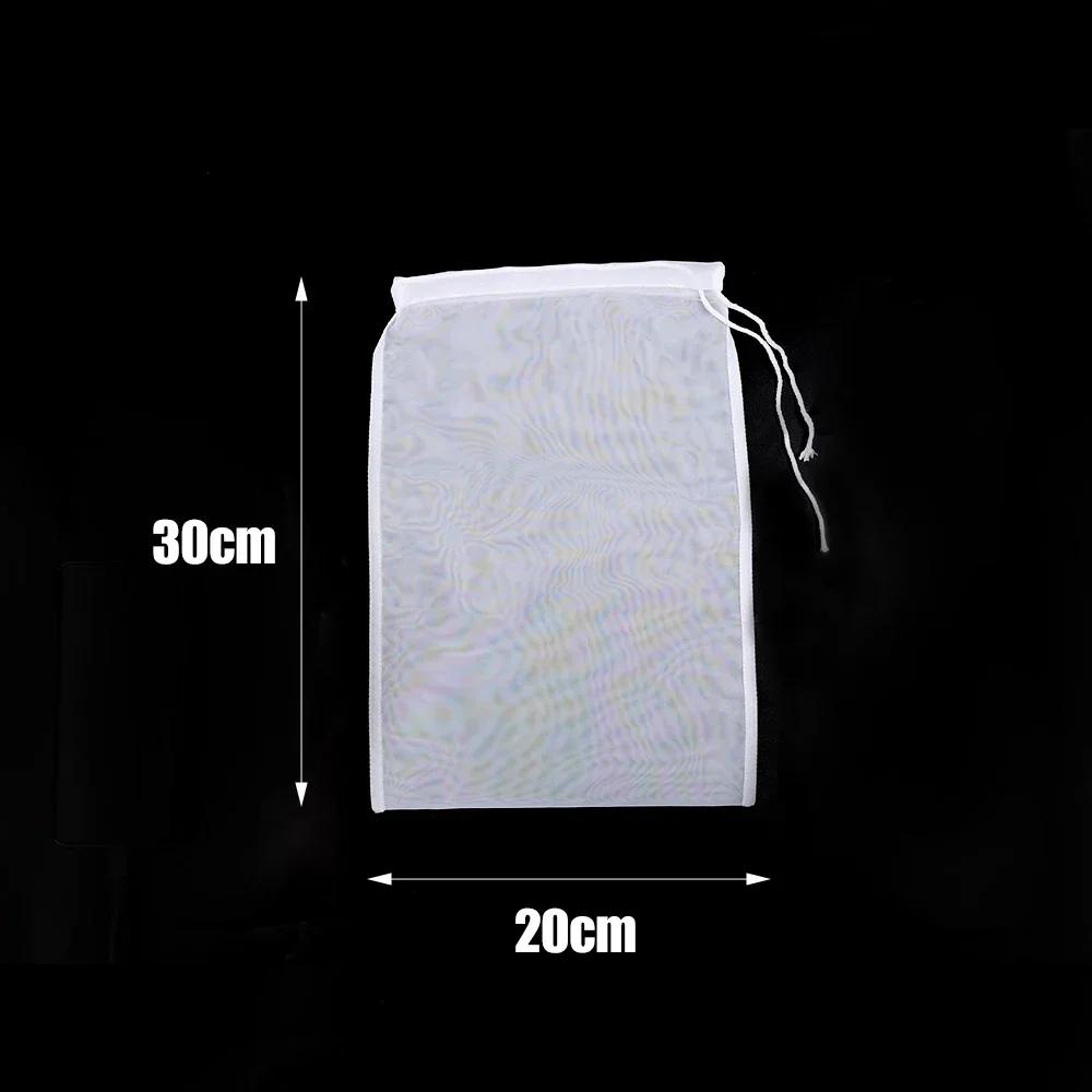 5PCS Soy Wine Nylon Filter Bag Nut Milk Bag Tea Coffee Yogurt Filter Net Mesh Kitchen Food Reusable Nylon Filter Bags Strainer