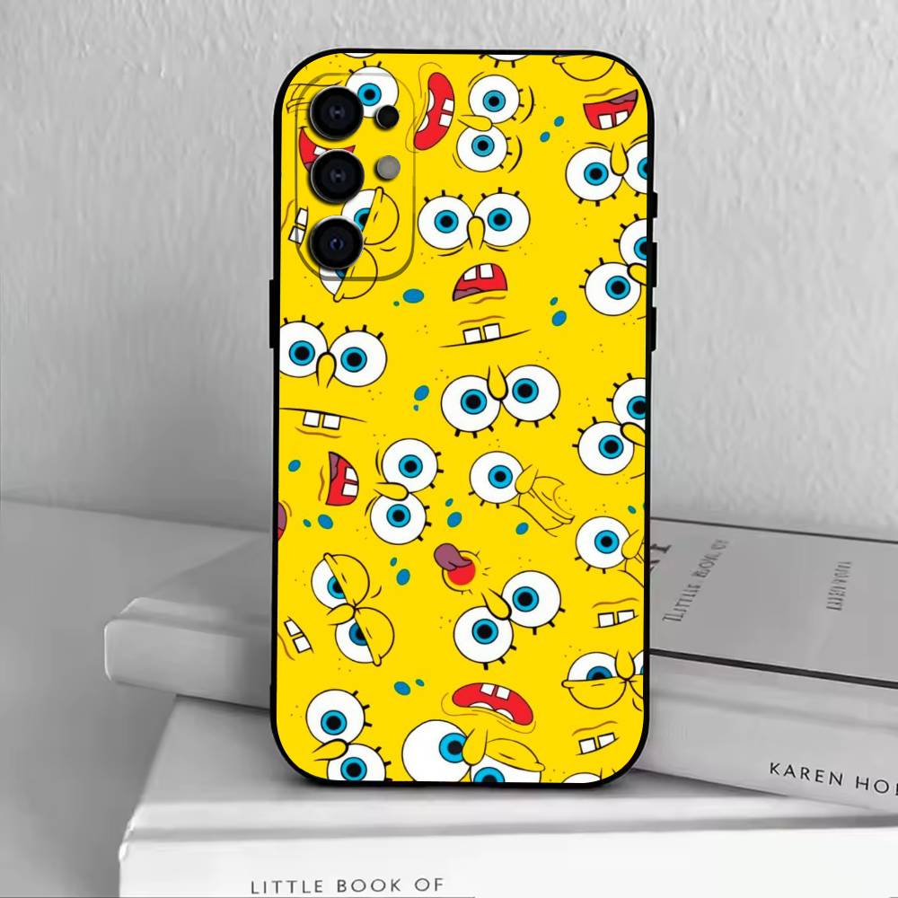 Чехол для телефона S-SpongeBob Baby Черный Силиконовый Мягкий Для Samsung S25,S24,S21,S22,S23,S30,Ultra,S20,Plus,Fe,Lite