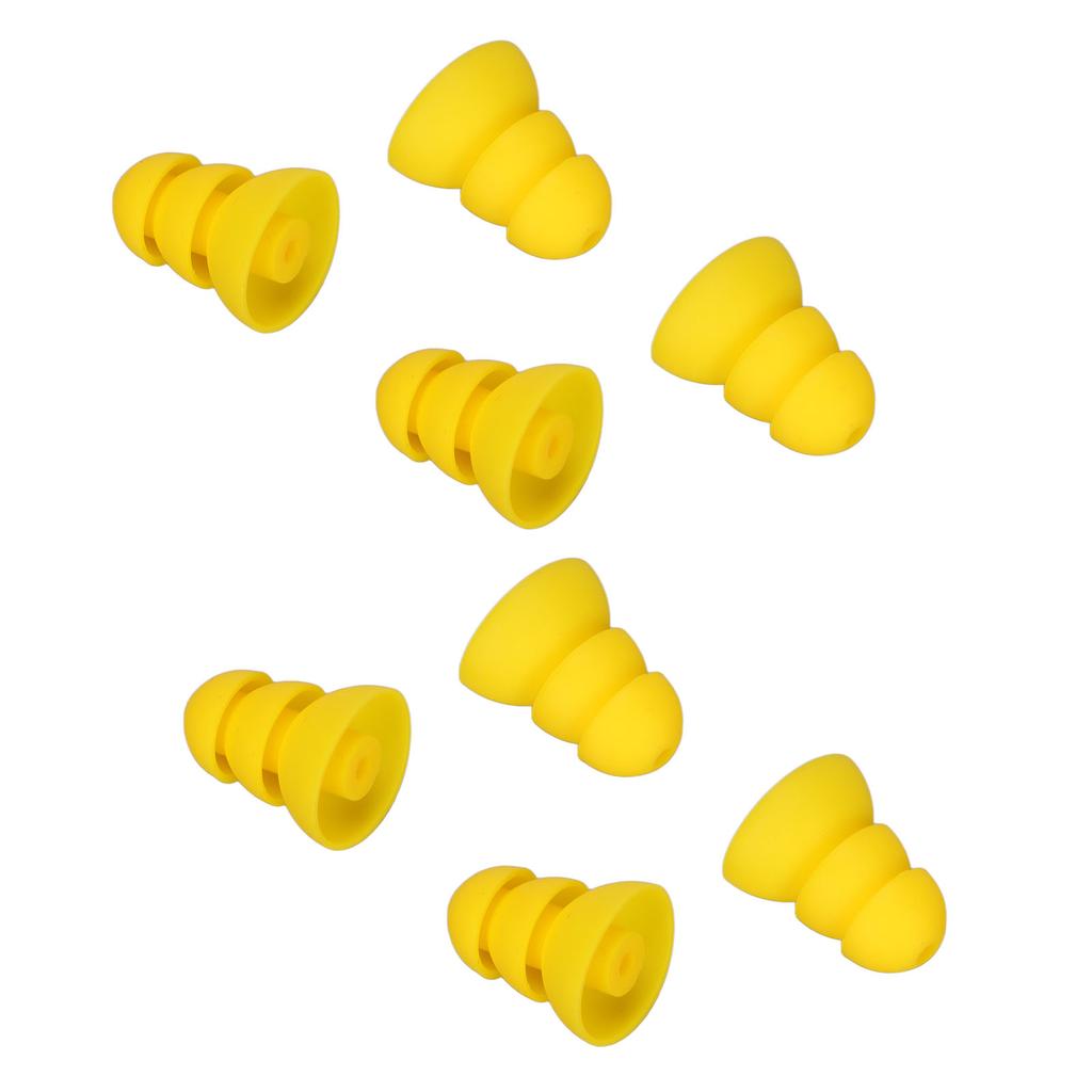 8pcs Hearing Aid Ear Tips 3 Layer Soft Silicone Replacement BTE ITE Pocket Hearing Aids Earplug