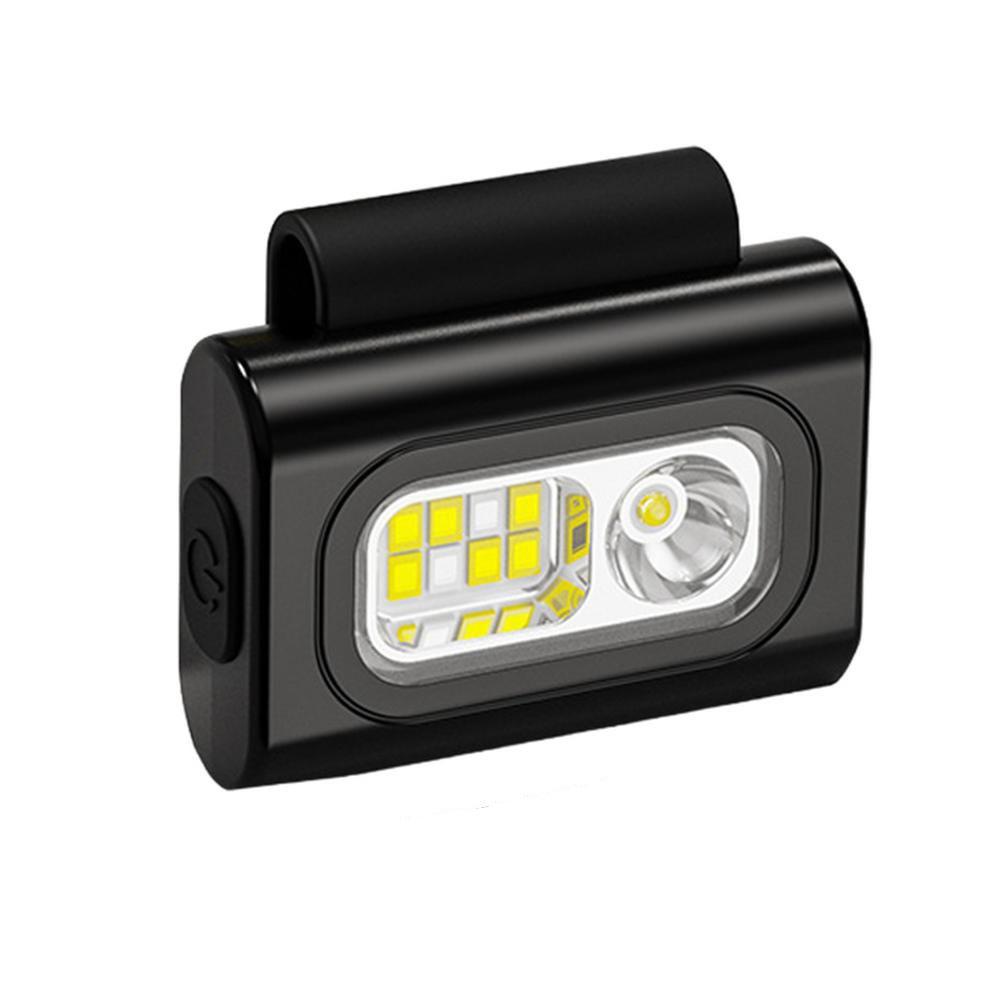 Высокояркий налобный фонарь COB LED Видимость Магнит Светодиодный фонарь для бега Предупреждение Походный зажим Фонарь на клипсе для одежды
