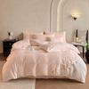 Autumn and Winter Light Luxury Exquisite Embroidery Thickened Warm Milk Velvet Four Piece Set - Elegant Paper