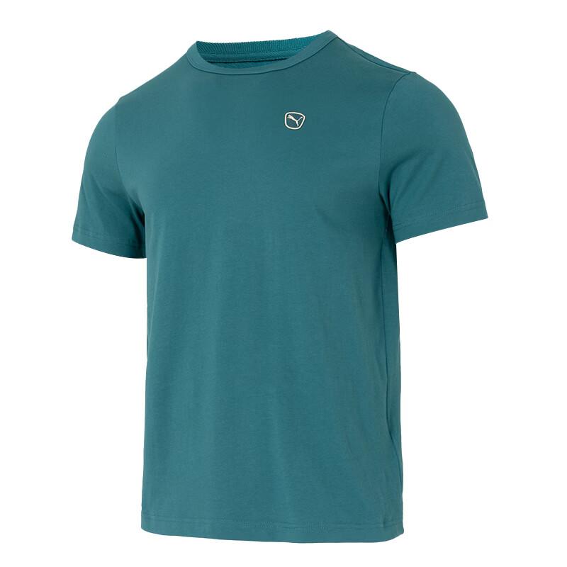 Puma Мужские футболки для бега Сине-зеленый павлин Умеренные 695883-41