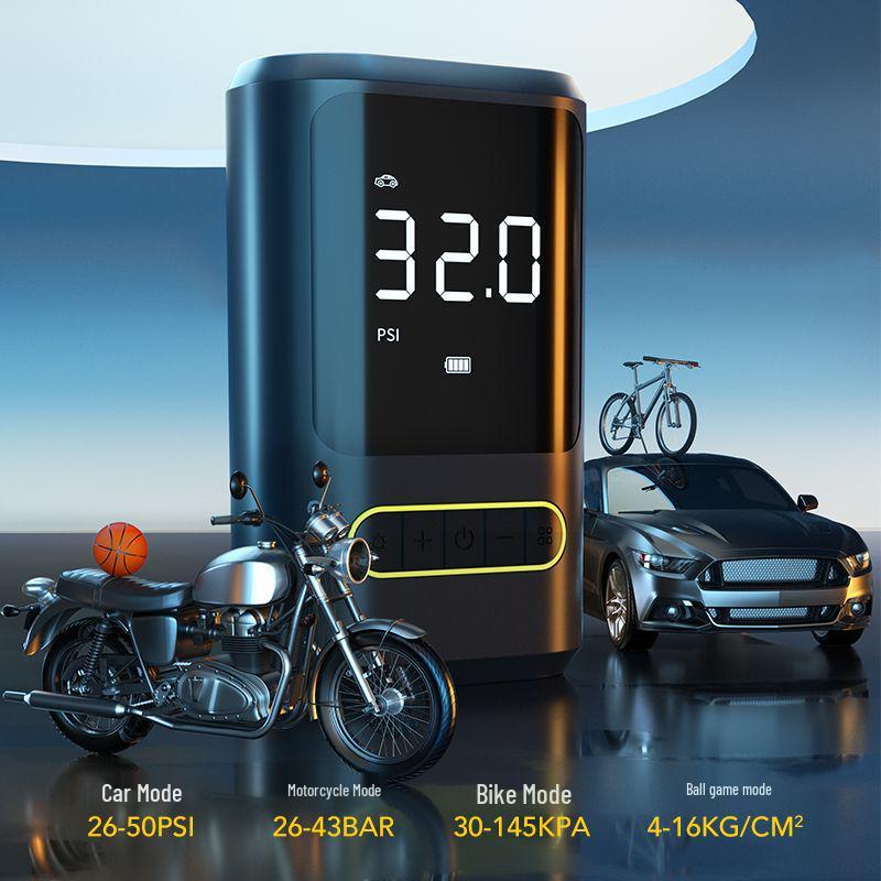 Беспроводной мини портативный автомобильный насос для накачивания шин