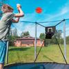1 комплект баскетбольного кольца для батута с 3 мини-мячами, щитом и насосом, устойчивый к атмосферным воздействиям, легко собирается, детский спортивный развлекательный аксессуар для батута для