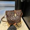 Fashion Bag Women'S Leopard Print Messenger Bag Casual Portable Bucket Bag