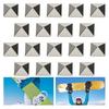 10 Pcs Snowboard Stomp Pads Zinc Alloy Pyramid Studs Anti-Slip Ski Snowboard Grip Stomp Mat for Winter Sports