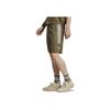 Adidas Originals Logo Embroidered Striped Sports Shorts Men Bottoms Olive-Green HS2090