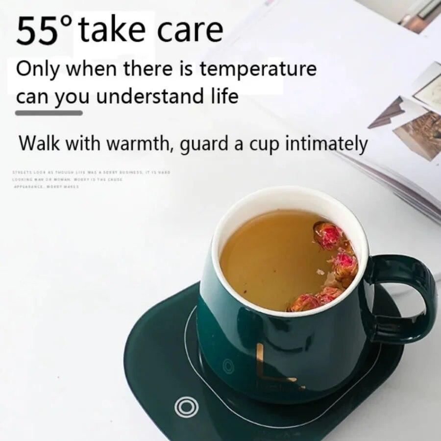 Smart Thermostatic Coaster Suitable for Home and Office Suitable for Hot Coffee Tea Milk Water Portable and Waterproof