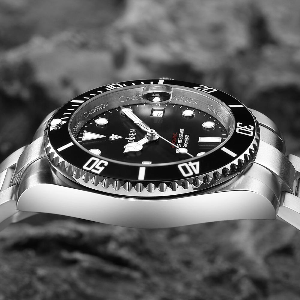 Cadisen New TOP Brand Luxury Men's Watch with Box Water Resistant 200m/660ft NH35 Automatic Men's Mechanical Watches