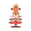 Christmas Home Decoration, Colorful Wooden Christmas Table Setting, Cartoon Claus Wooden Ornaments