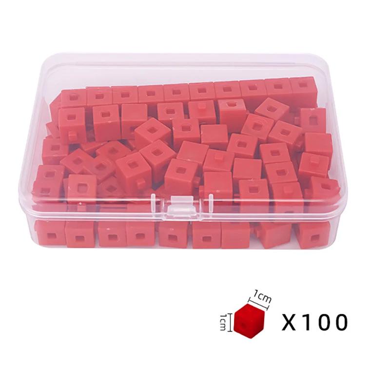 Linking Cubes Montessori Math Toys Number Blocks Learning Decimal Counter Teaching Aids Sensory Educational Toy for Children
