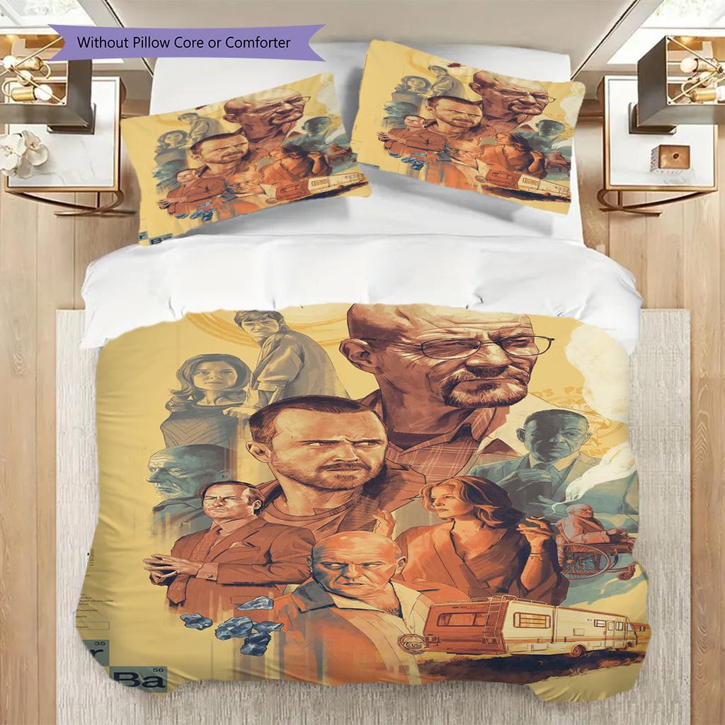 Bad Fiery Journey Bedding 1 Duvet Cover 2 Pillowcase Without Core Bedding Set Christmas Birthday Gift Soft And Comfortable