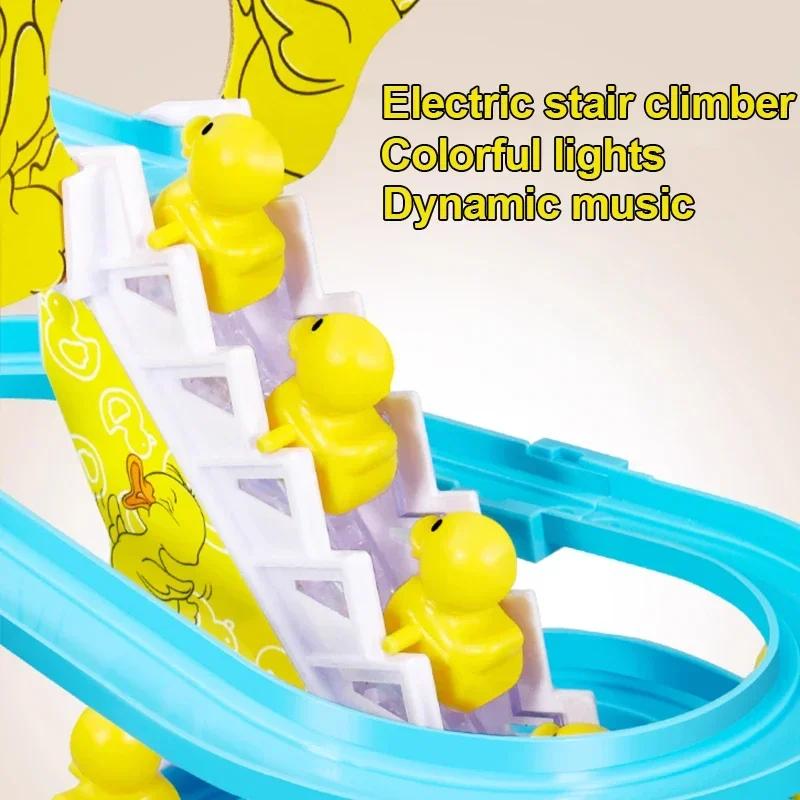 Children's Ducklings Climb Stairs Cute Ducks Climb Stairs Baby Electric Singing Toys Duck Slides