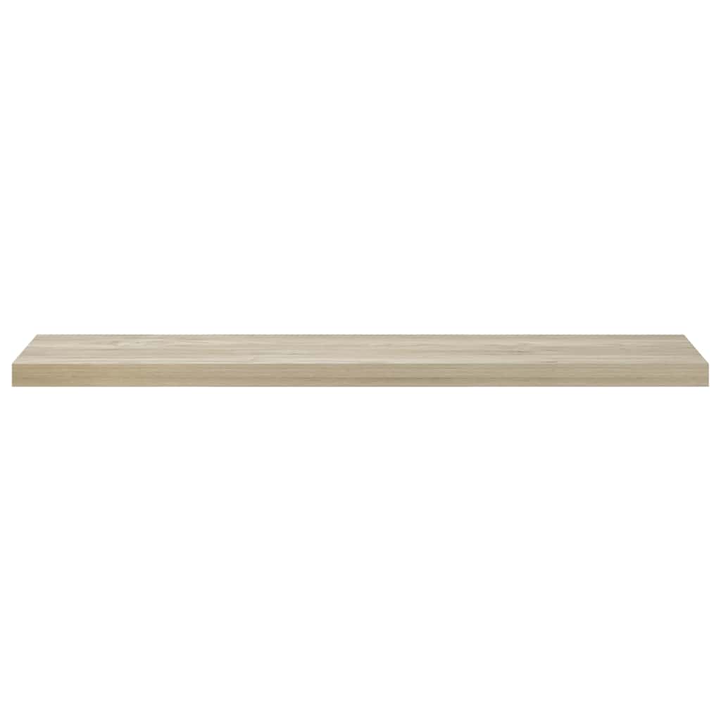 Floating Shelves Set 4 Pieces Oak Effect 120 x 23.5 x 3.8 cm MDF
