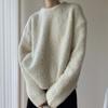 Thickened Sweater Autumn and Winter Solid Color Loose Lazy Wind Tops for Women