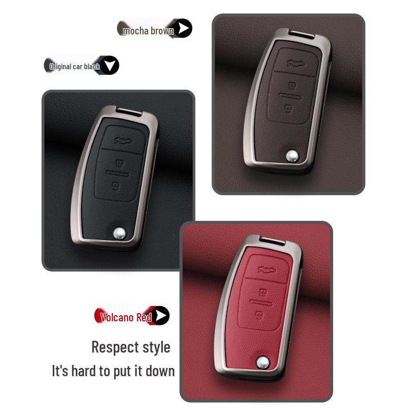 Чехол для ключа Ford Focus & Fiesta - Натуральная коровья кожа (Совместимо с моделями 09/11/12 и 16/18)