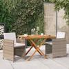vidaXL 3-tlg. Garten-Essgruppe Mit Kissen Beige