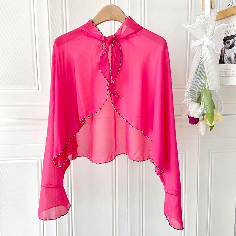 1 шт. Тонкий свободный защитный рукав с длинным рукавом, дышащий женский кардиган, модная защита от солнца, корейский стиль, солнцезащитный платок