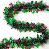 2-20м Зеленая Металлическая Мишура Гирлянда Рождественские Украшения Ёлка Скрученная Гирлянда Лента DIY Поделка День Рождения Свадебная Вечеринка Декор