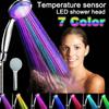Shower Head Water Glow Light Colorful Changing LED Shower Light Luminous Shower No Battery Required