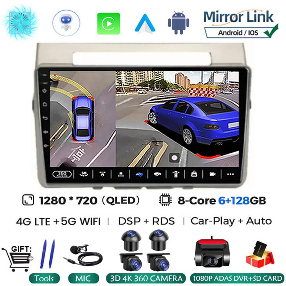 Автомагнитола Android 14 для Toyota Corolla Verso AR10 2004 - 2009 Мультимедийный плеер 2Din Carplay Стерео Головное устройство Аудио Wi-Fi 4G