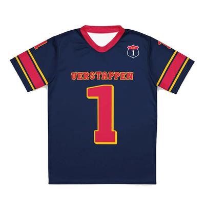 Макс Номер 1 Ферстаппен Футболки с коротким рукавом Унисекс Уличная одежда 3D-печать Футболка Повседневная Свободная с круглым вырезом Одежда