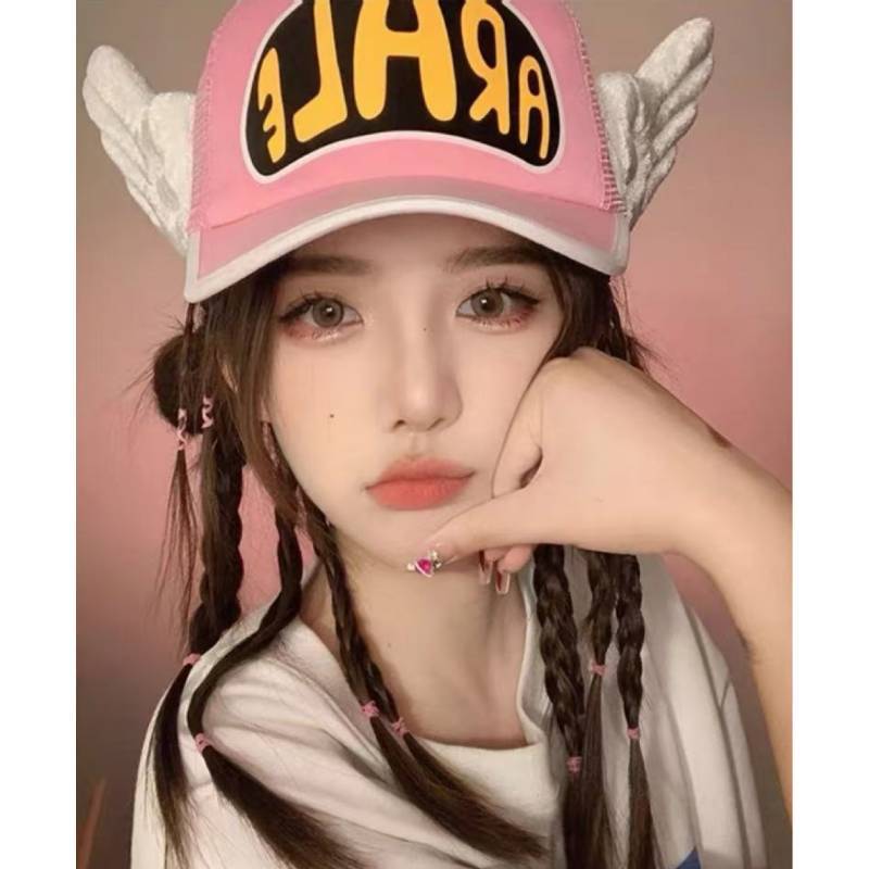 Бейсболка Dr Slump Arale Chan с крыльями, коротким козырьком и защитой от солнца для повседневной носки