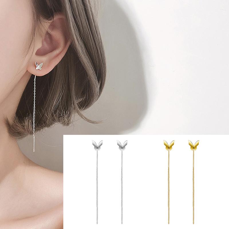 Женские серьги-бабочки универсальны, молоды и элегантны. Модные серьги с подвесками.