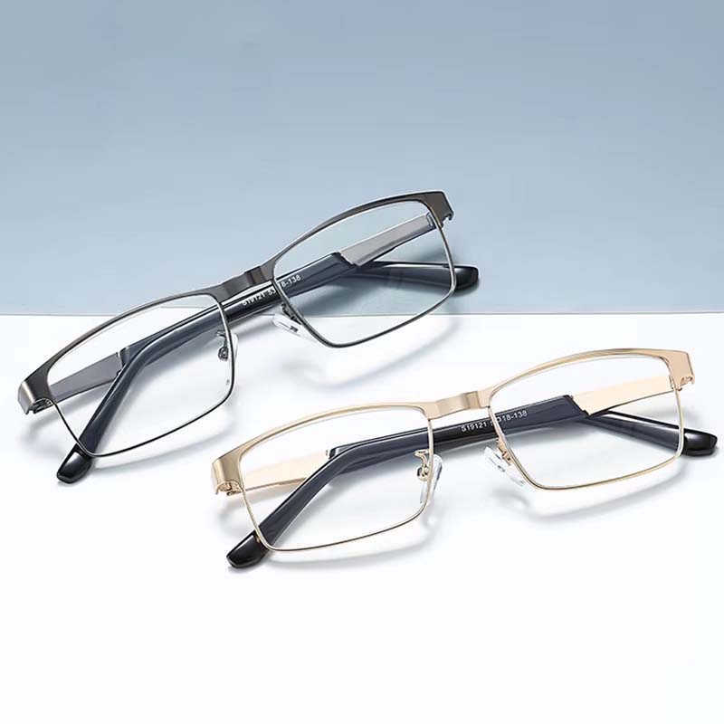Stainless Steel Men Business Reading Glasses for Reader Mens Presbyopia Optical Eyeglasses +1.0 1.5 2.0 2.5 3.0 3.5 4.0