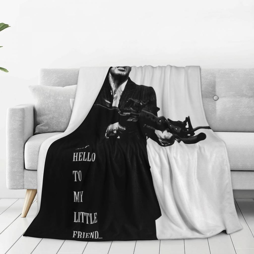 Scarface Tony Movie Blankets Soft Warm Flannel Throw Blanket Bedspread for Bed Living room Picnic Travel Home Sofa