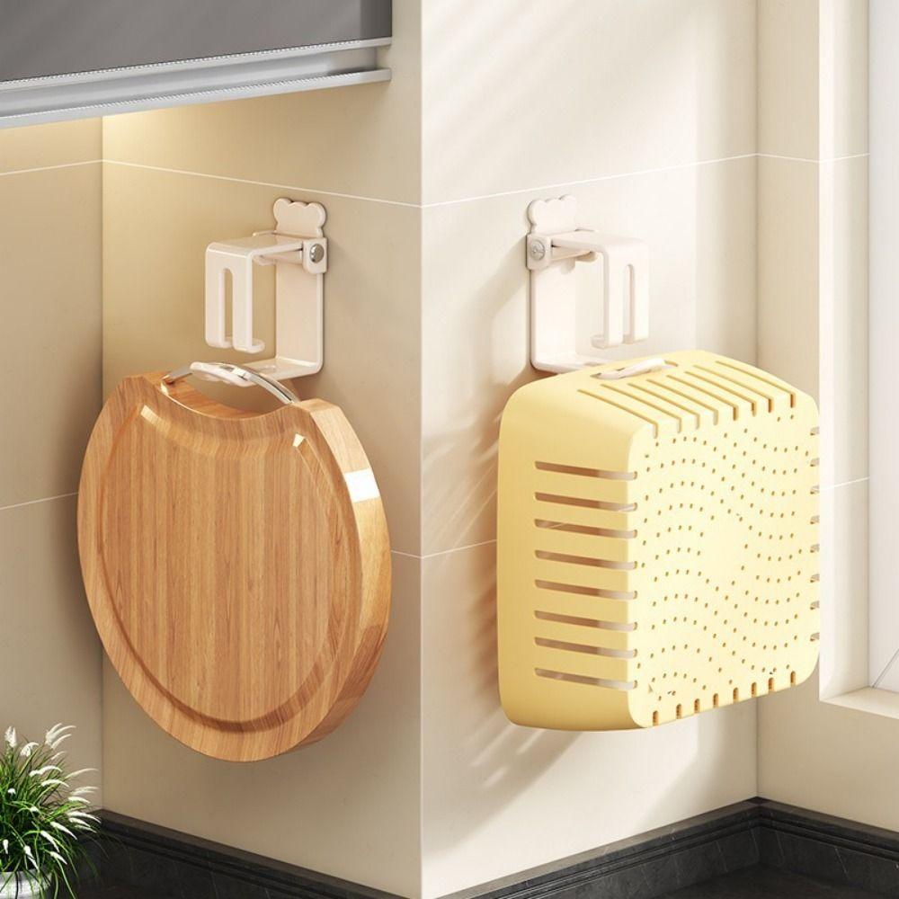 2 Pieces Wall Mounted Basin Storage Rack Punch-Free Wash Basin Holder Washbasin Organizer  Bathroom