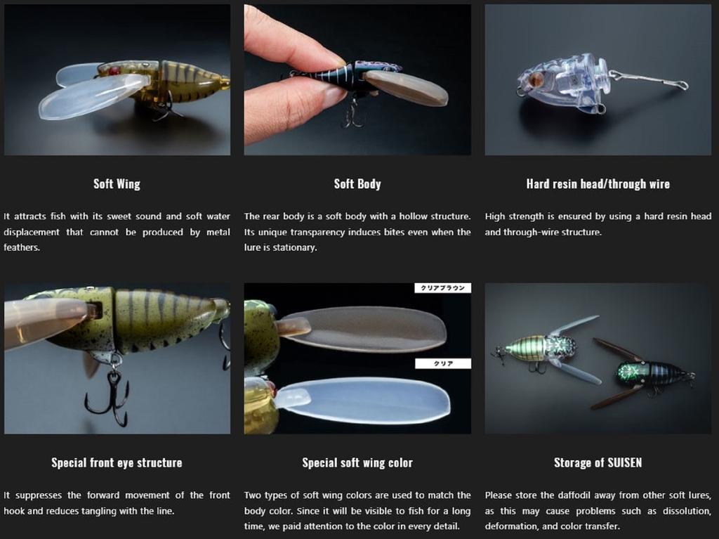 Jackall Suisen Бесшумный 43 мм 5 грамм Плавающий Воблер Цикада (3297)