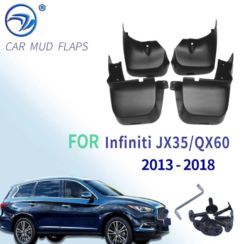 4 шт. Брызговики для Infiniti JX35 QX60 2013-2018 Брызговики Брызговики Fender Передние и задние брызговики 2014 2015 2016 2017