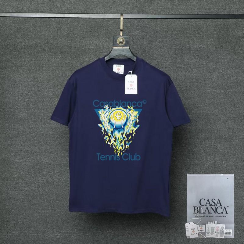 Casablanca 2025 Original Print Cotton Tee Men - Loose Fit Short Sleeve T-Shirt In 12 Colors
