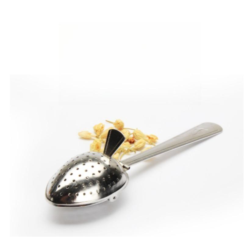 Silver Stainless Steel Tea Filter Spoon Pine Leaf Filter Herbal Spice Convenient and Practical Household Portable Product
