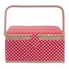 Polka Dot Sewing Basket Organizer 24x18x12cm