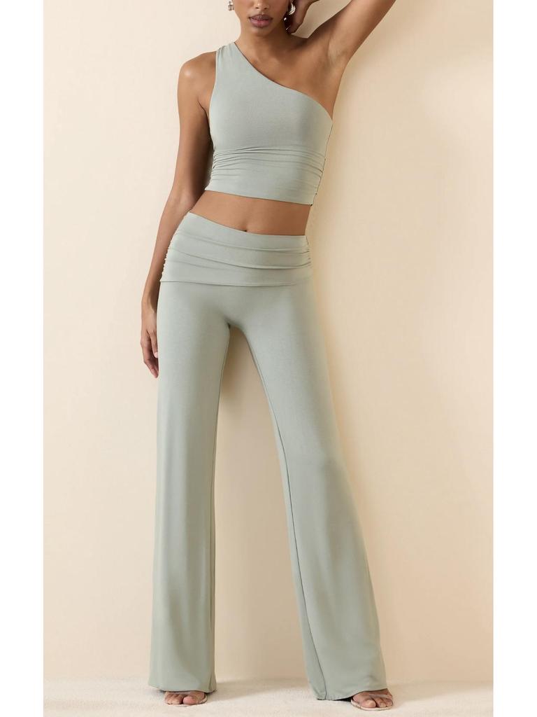 Женские брюки для йоги клеш с высокой талией Regina: Слимминг, Дышащий, Телесный, Европейский и Американский Фитнес Стиль