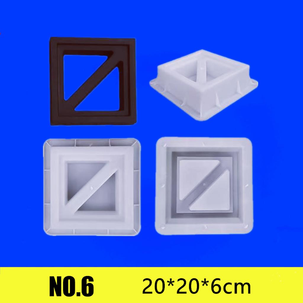 20*20*6см Цементная форма Полая пластиковая форма для кирпича Сетчатый фон Стена Декор Садовое окно Цветочный забор Настенная форма