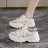 CRLAYDK Летние массивные кроссовки для женщин на платформе с вырезами Fahion White Dad Shoes Mesh Casual Walking Boots Sport Trainers