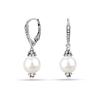 S925 Sterling Silver Sterling Silver Simulated Pearl Leverback Earring for Women