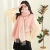 Wool Scarf Women's Winter High End Imitation Cashmere Scarf Double Sided Scarf Versatile Thickened Cashmere Scarf
