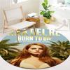 Lana Del Rey Round Area Rug,Carpet Rug for Living Room Bedroom Sofa Playroom Decor,Non-slip Floor Mat