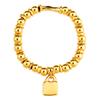 Spain Dy Handmade Beaded Bracelet Stainless Steel Accessories Peach Heart Small Lock Bracelet Simple Solid Bead Bracelet