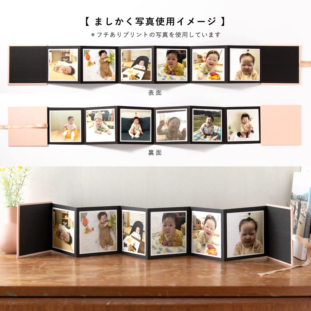 Iroha Publishing Альбом для фотоблоков Instax Square BLOCK ALBUM Формат Instax Гармошка [РОЗОВЫЙ БЕЖЕВЫЙ] GHAC-02