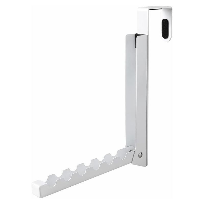 AEE2-Over The Door Hooks Hanger, Foldable Over Door Drying Laundry Rack Hooks For Hanging Clothes With 6 Groves