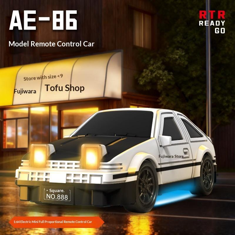1/64RC Высокоскоростная радиоуправляемая машина Свет Дрифт Ae86 Полноприводный гоночный автомобиль Зарядка Спортивный автомобиль Модель Подарок на день рождения