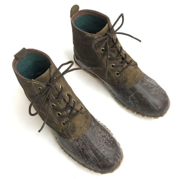 Sorel Винтажные 70-80-е годы Канада Кожаные Сапоги Snow Hunter Bean 26.0-27.0 Коричневые Кожаные Сапоги(ИСПОЛЬЗОВАЛ)